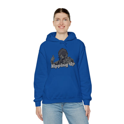 Nipping Up Fighter Pilot design Unisex Heavy Blend™ Hooded Sweatshirt - Funky Aviation