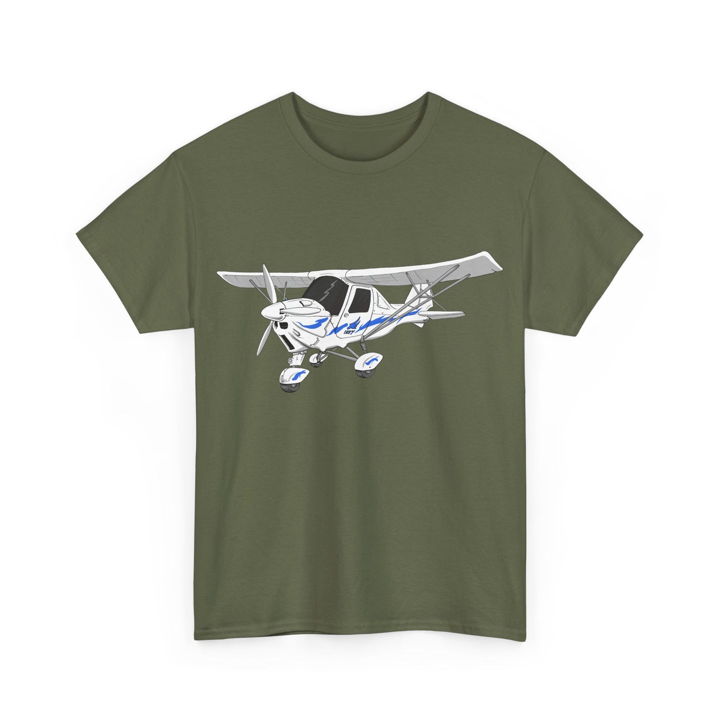 Microlight C42 (Blue) Heavy Cotton Tee - Perfect Gift for Pilots, Aviation Enthusiasts, Travel Lovers, Airplane Birthday, Casual Wear
