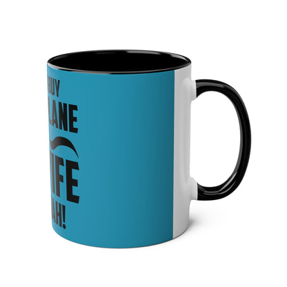 Cess-Nah Slogan Two-Tone Coffee Mugs, 11oz - Funky Aviation