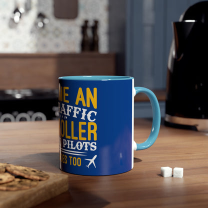 ATC Meme Two-Tone Coffee Mugs, 11oz - Funky Aviation