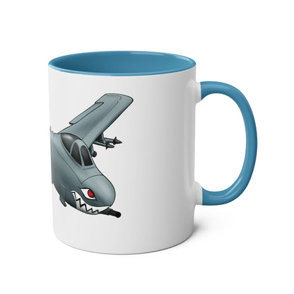 A10 Tankbuster Two-Tone Coffee Mugs, 11oz - Funky Aviation