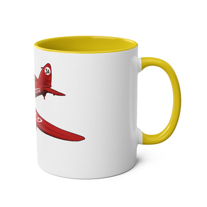 Comet Racer Two-Tone Coffee Mugs, 11oz - Funky Aviation