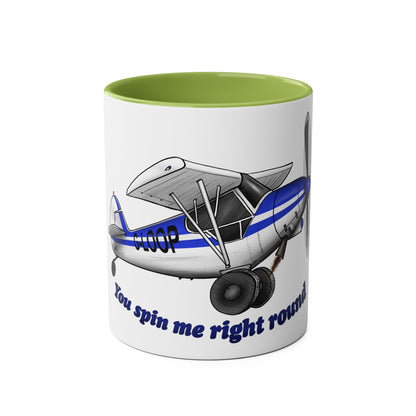 Super Cub Two-Tone Coffee Mugs, 11oz - Funky Aviation