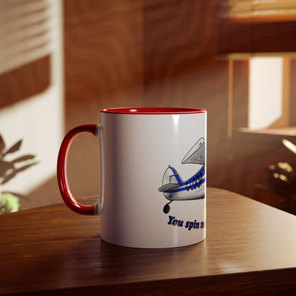 Super Cub Two-Tone Coffee Mugs, 11oz - Funky Aviation