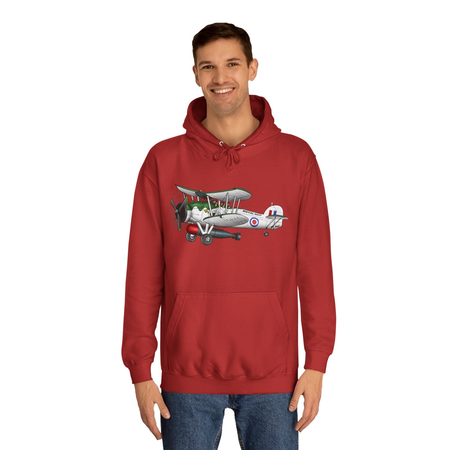 Navy Swordfish historic Aircraft Unisex College Hoodie - Funky Aviation
