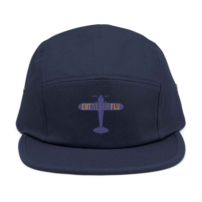 Embroidered "EAT SLEEP FLY" Racing 5-Panel Cap