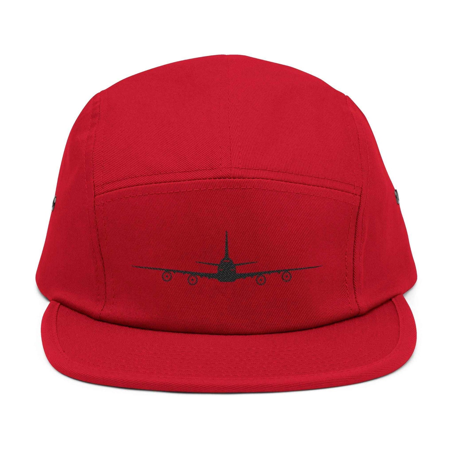 Embroidered Boeing 747‑8 Minimalist Aviation 5‑Panel Cap