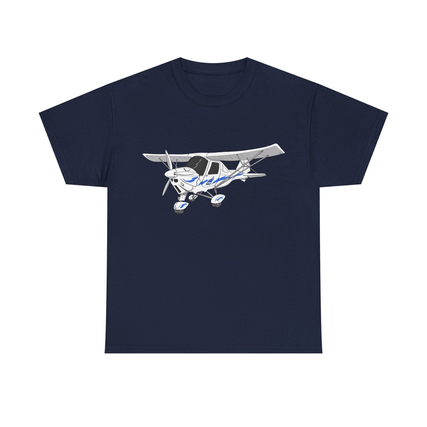 Microlight C42 (Blue) Heavy Cotton Tee - Perfect Gift for Pilots, Aviation Enthusiasts, Travel Lovers, Airplane Birthday, Casual Wear