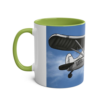 Super Cub STOL Design Two-Tone Coffee Mugs, 11oz - Funky Aviation