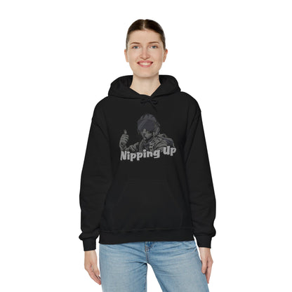 Nipping Up Fighter Pilot design Unisex Heavy Blend™ Hooded Sweatshirt - Funky Aviation