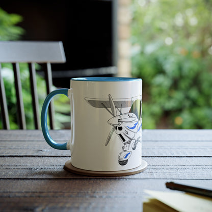 Ikarus C42 Two-Tone Coffee Mugs, 11oz - Funky Aviation