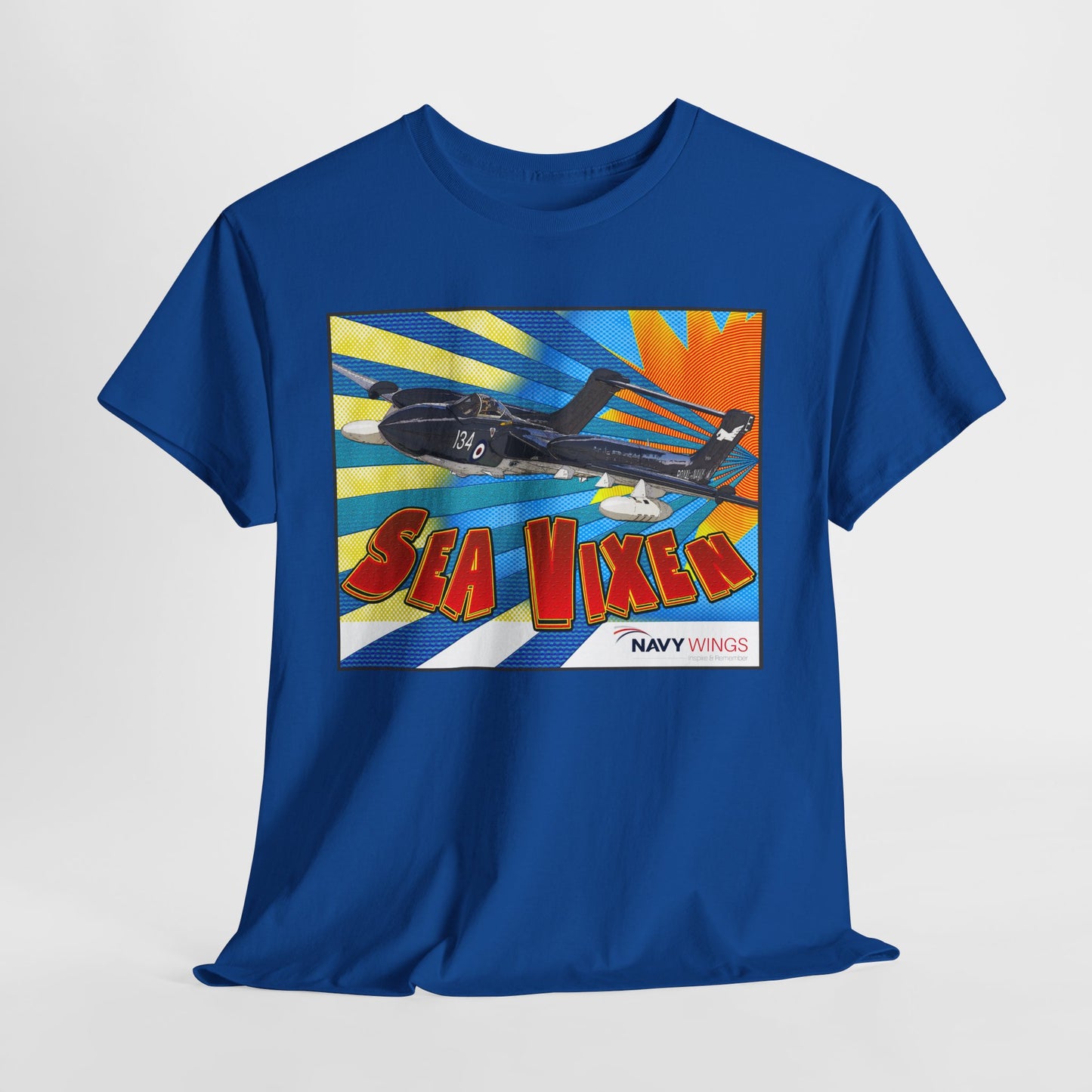 Sea Vixen Jet T‑Shirt — Vintage Navy Aircraft Retro Graphic Tee