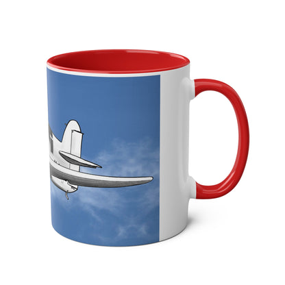Mew Gull Racer Two-Tone Coffee Mugs, 11oz - Funky Aviation