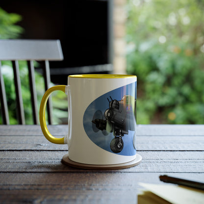 Lancaster Bomber Two-Tone Coffee Mugs, 11oz - Funky Aviation