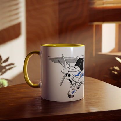 Ikarus C42 Two-Tone Coffee Mugs, 11oz - Funky Aviation