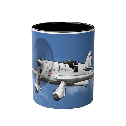 Mew Gull Racer Two-Tone Coffee Mugs, 11oz - Funky Aviation