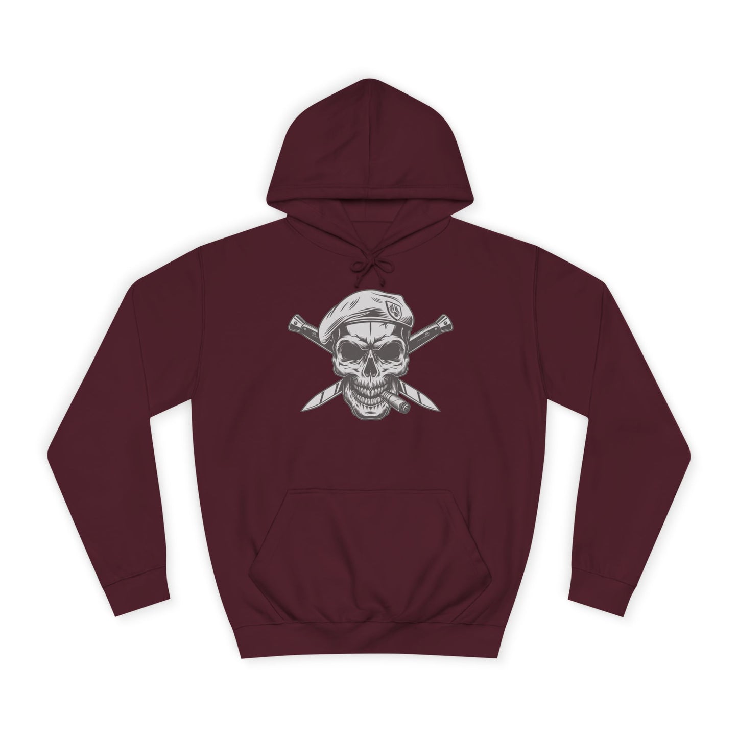 Combat Skull Cigar Design - Hoodie