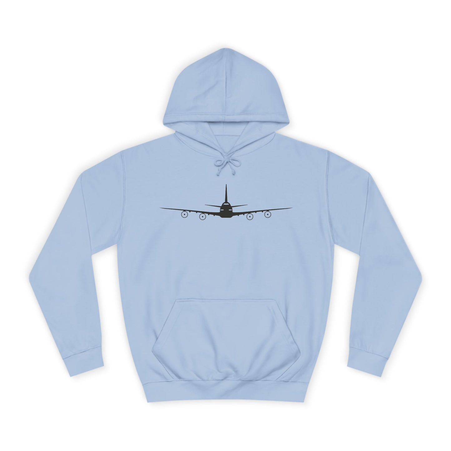 7478 Airplane Silhouette Hoodie — Minimal Pilot & Aviation Crew Pullover
