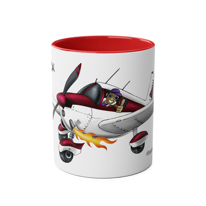 PA28 Team Low Wing Two-Tone Coffee Mugs, 11oz - Funky Aviation