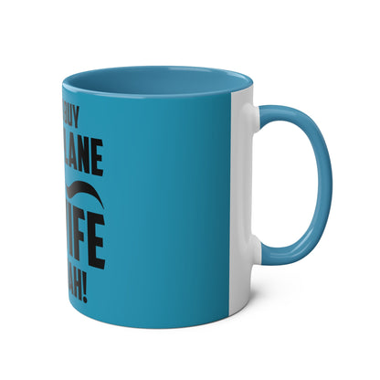 Cess-Nah Slogan Two-Tone Coffee Mugs, 11oz - Funky Aviation
