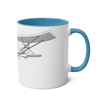 Ikarus C42 Two-Tone Coffee Mugs, 11oz - Funky Aviation