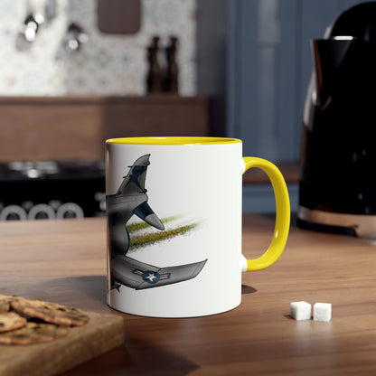 Phantom Fighter Jet Two-Tone Coffee Mugs, 11oz - Funky Aviation