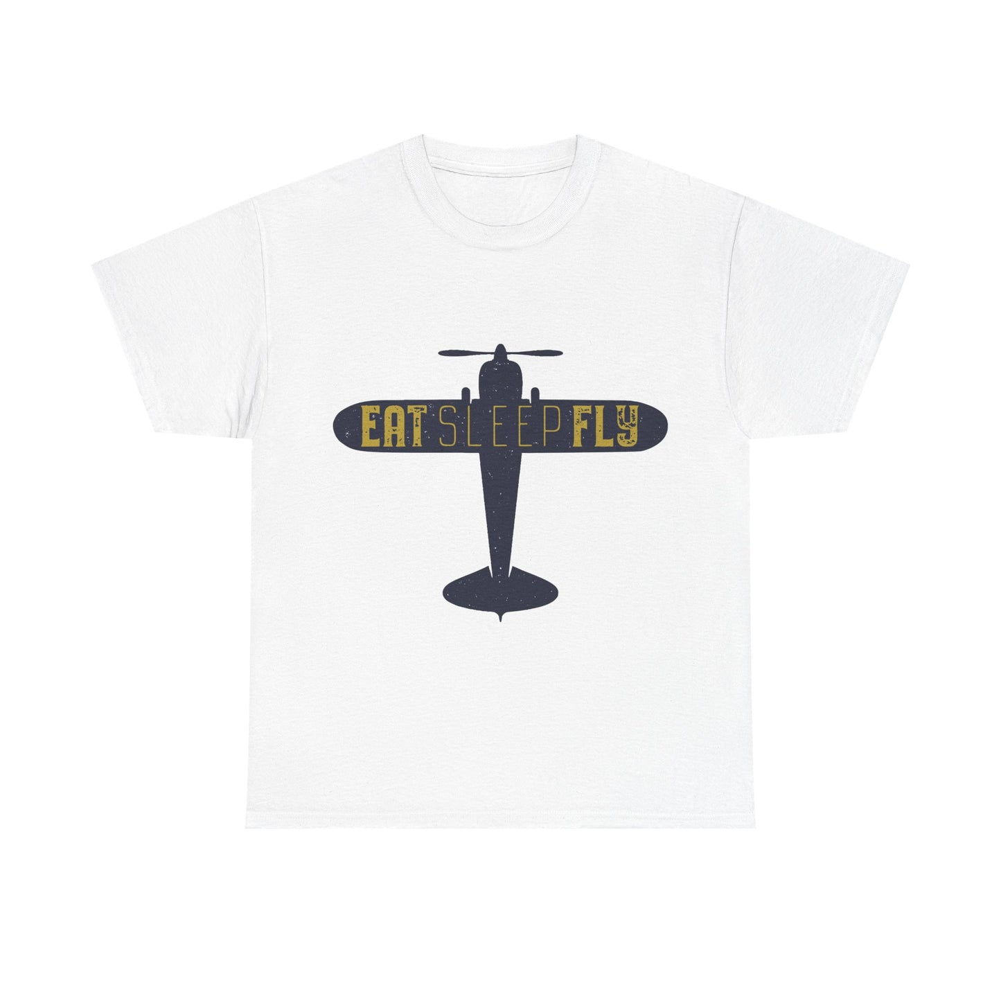Eat Sleep Fly T-Shirt — Vintage Airplane Pilot Tee