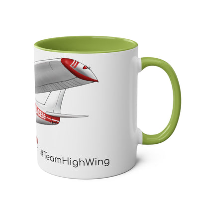 Cessna Team High Wing Two-Tone Coffee Mugs, 11oz - Funky Aviation