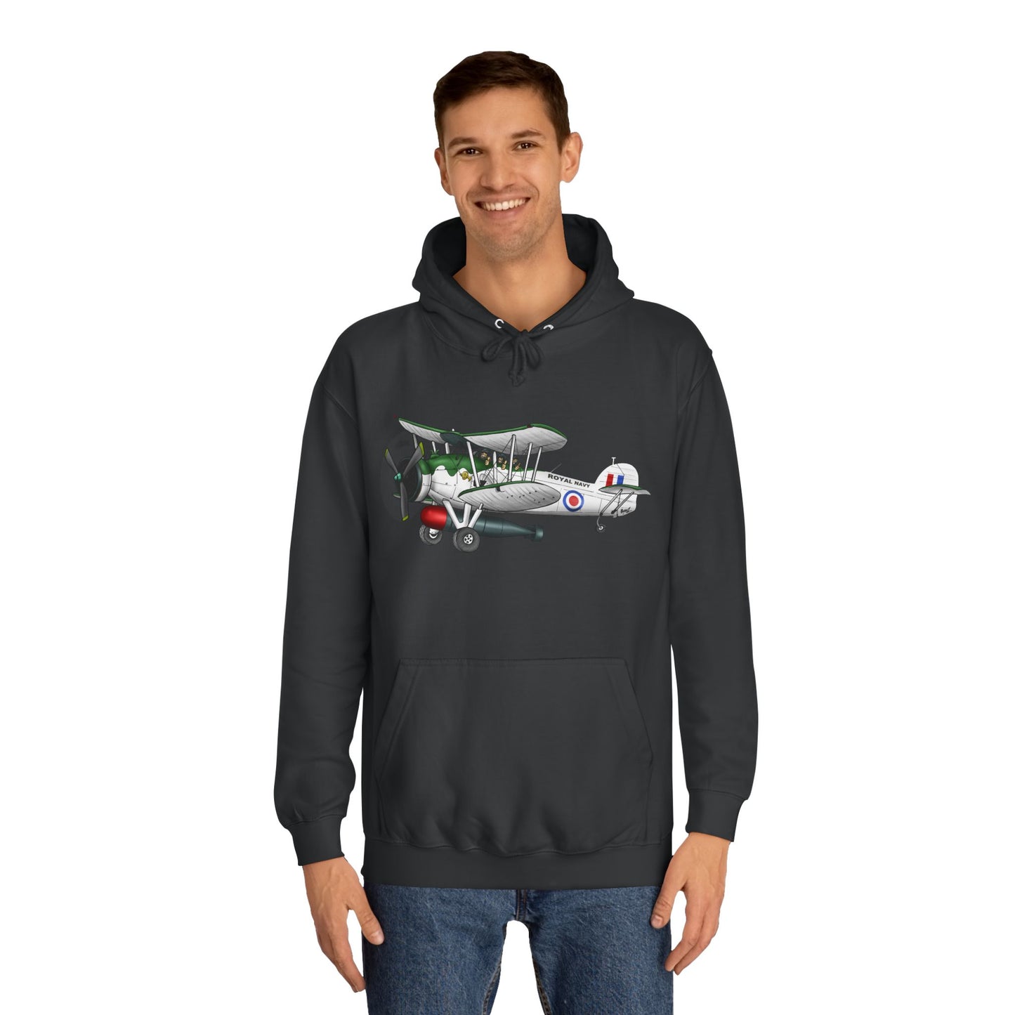 Navy Swordfish historic Aircraft Unisex College Hoodie - Funky Aviation