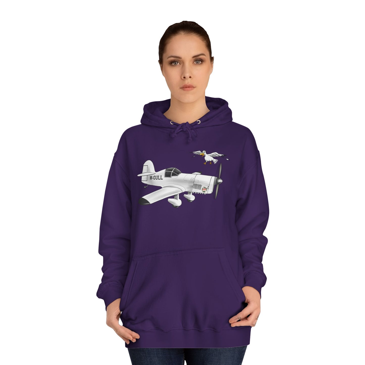 Vintage Mew Gull Hoodie - Historic Racing Aircraft Design
