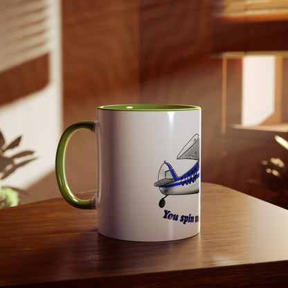 Super Cub Two-Tone Coffee Mugs, 11oz - Funky Aviation