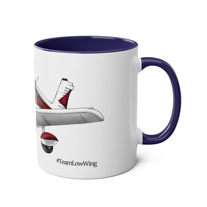 PA28 Team Low Wing Two-Tone Coffee Mugs, 11oz - Funky Aviation