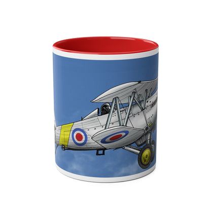 Vintage Nimrod Two-Tone Coffee Mugs, 11oz - Funky Aviation