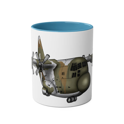 The Hercules Transport Aircraft Two-Tone Coffee Mugs, 11oz - Funky Aviation