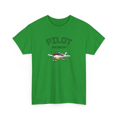 Pilot Incoming T-Shirt – Vintage Airplane Graphic Tee for Aviators & Flight Enthusiasts