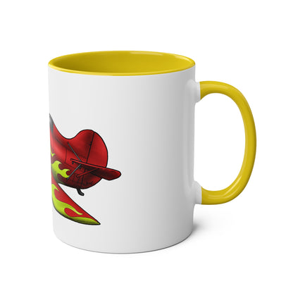 Gee Bee Two-Tone Coffee Mugs, 11oz - Funky Aviation