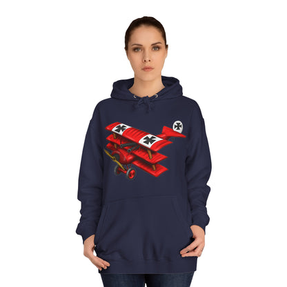 Red Baron Aircraft Design Unisex College Hoodie - Funky Aviation