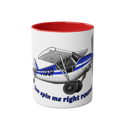 Super Cub Two-Tone Coffee Mugs, 11oz - Funky Aviation