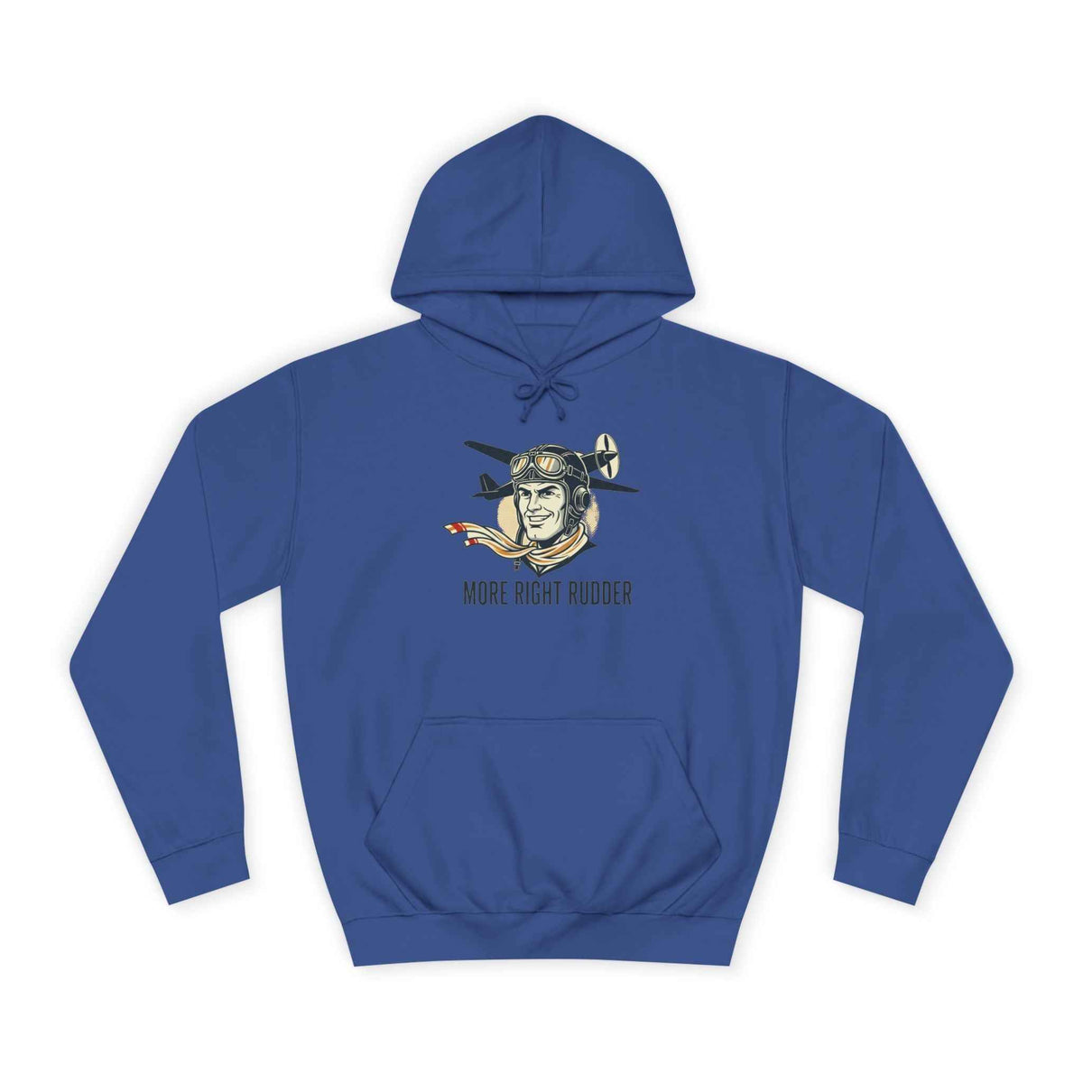 More Right Rudder Hoodie — "I Only Look This Relaxed Because You Can't See My Feet" Vintage Pilot Graphic Hoodie