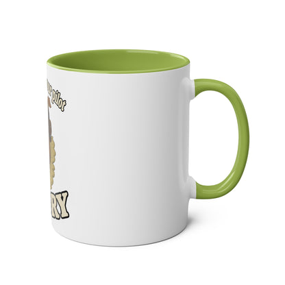 Bulldog Pilot Two-Tone Coffee Mugs, 11oz - Funky Aviation