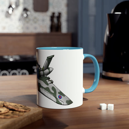 Vulcan Bomber Two-Tone Coffee Mugs, 11oz - Funky Aviation