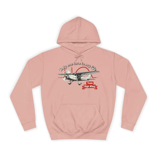 Aviation Hoodie — Vintage Cessna Plane "Team High Wing" Pullover