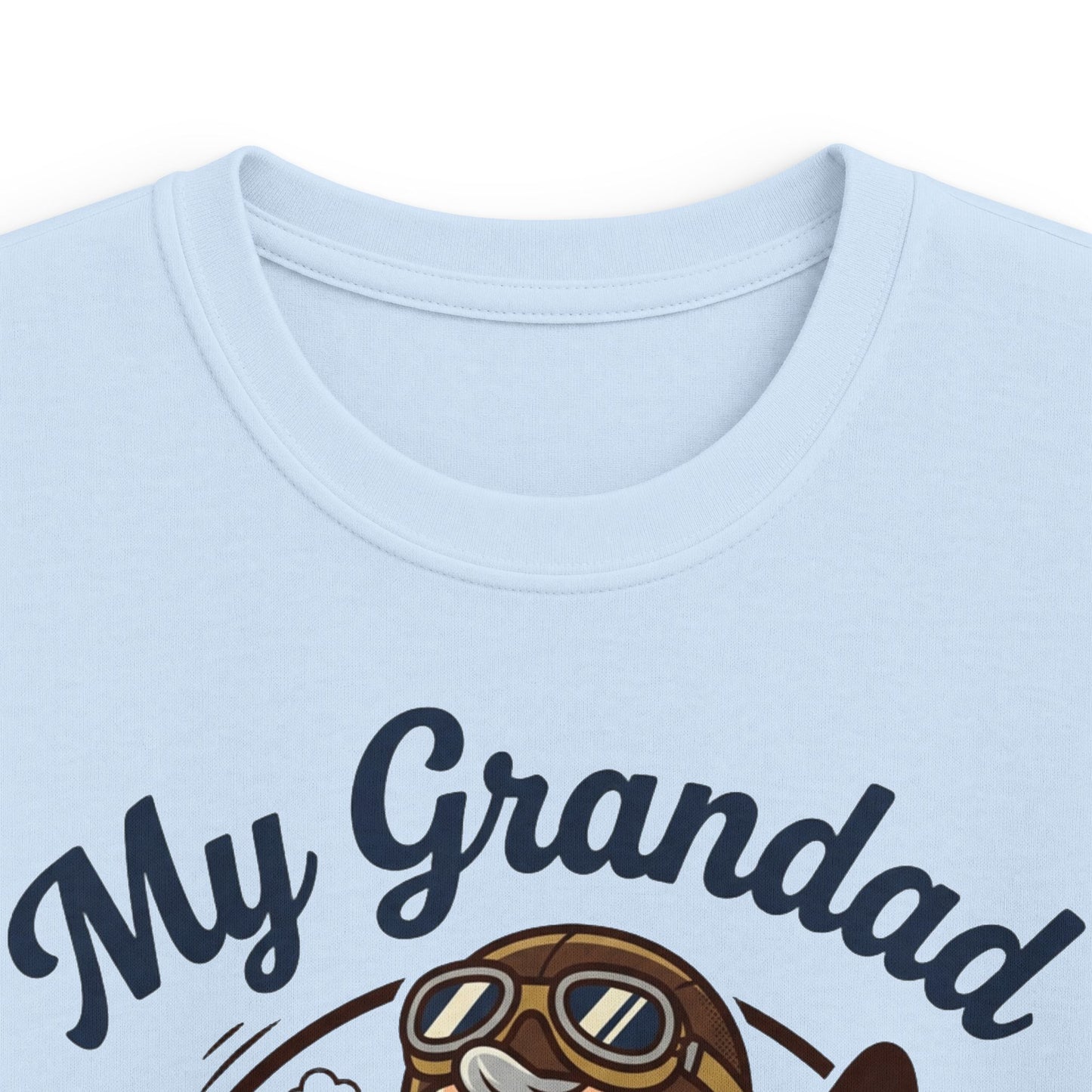 Kids Tee — "My Grandad Is a Pilot" Vintage Aviator T‑Shirt for Grandchildren