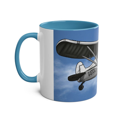 Super Cub STOL Design Two-Tone Coffee Mugs, 11oz - Funky Aviation