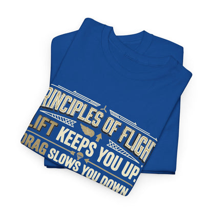 Pilot Instructor T‑Shirt — “Principles of Flight” Aviation Gift