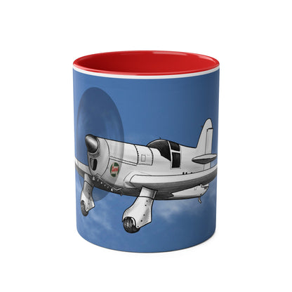 Mew Gull Racer Two-Tone Coffee Mugs, 11oz - Funky Aviation
