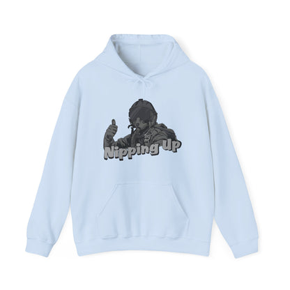Nipping Up Fighter Pilot design Unisex Heavy Blend™ Hooded Sweatshirt - Funky Aviation