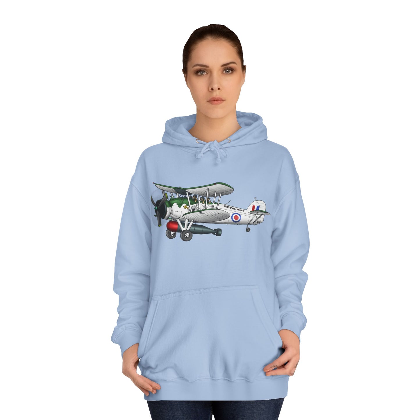 Navy Swordfish historic Aircraft Unisex College Hoodie - Funky Aviation