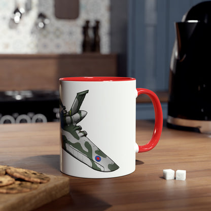 Vulcan Bomber Two-Tone Coffee Mugs, 11oz - Funky Aviation