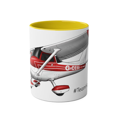 Cessna Team High Wing Two-Tone Coffee Mugs, 11oz - Funky Aviation